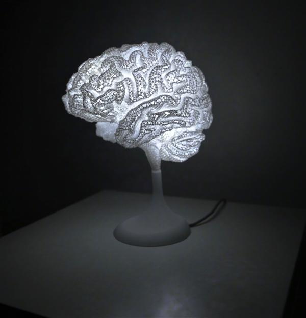 網友將自己的“大腦”斷層掃描圖像3D打印成了臺燈 網友將自己的“大腦”斷層掃描圖像3D打印成了臺燈